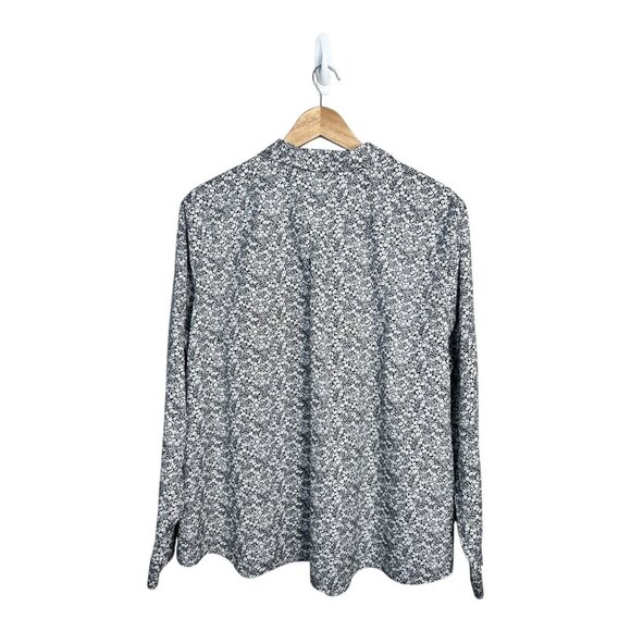 L.L. Bean Wrinkle-Free Pinpoint Oxford Womens 2X Plus Shirt Floral Print - Picture 2 of 6